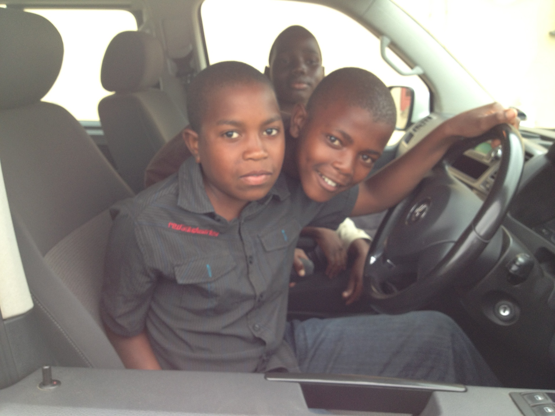 Joe and his friends behind the wheel that same fall