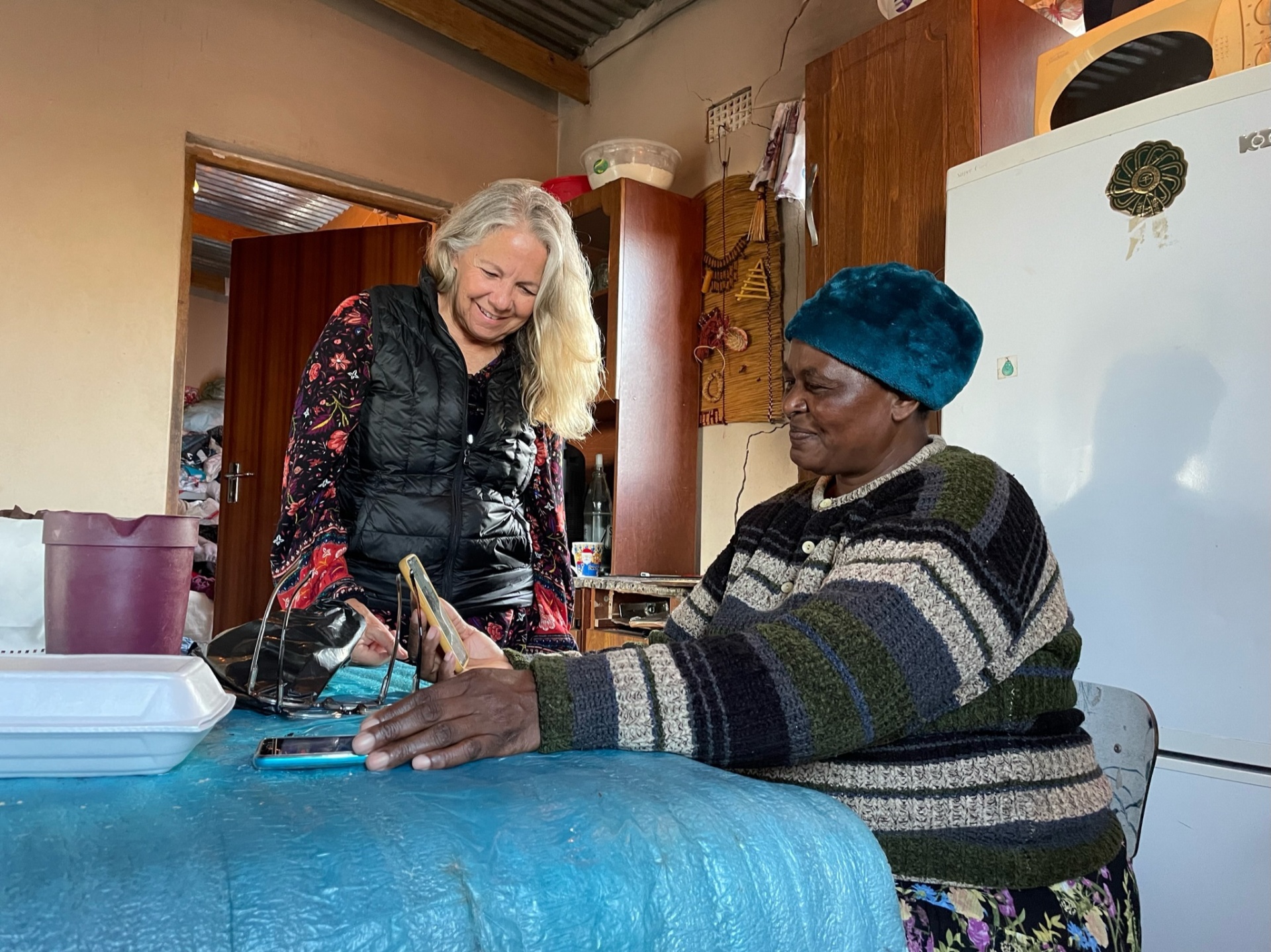 Visiting a gogo in her kitchen