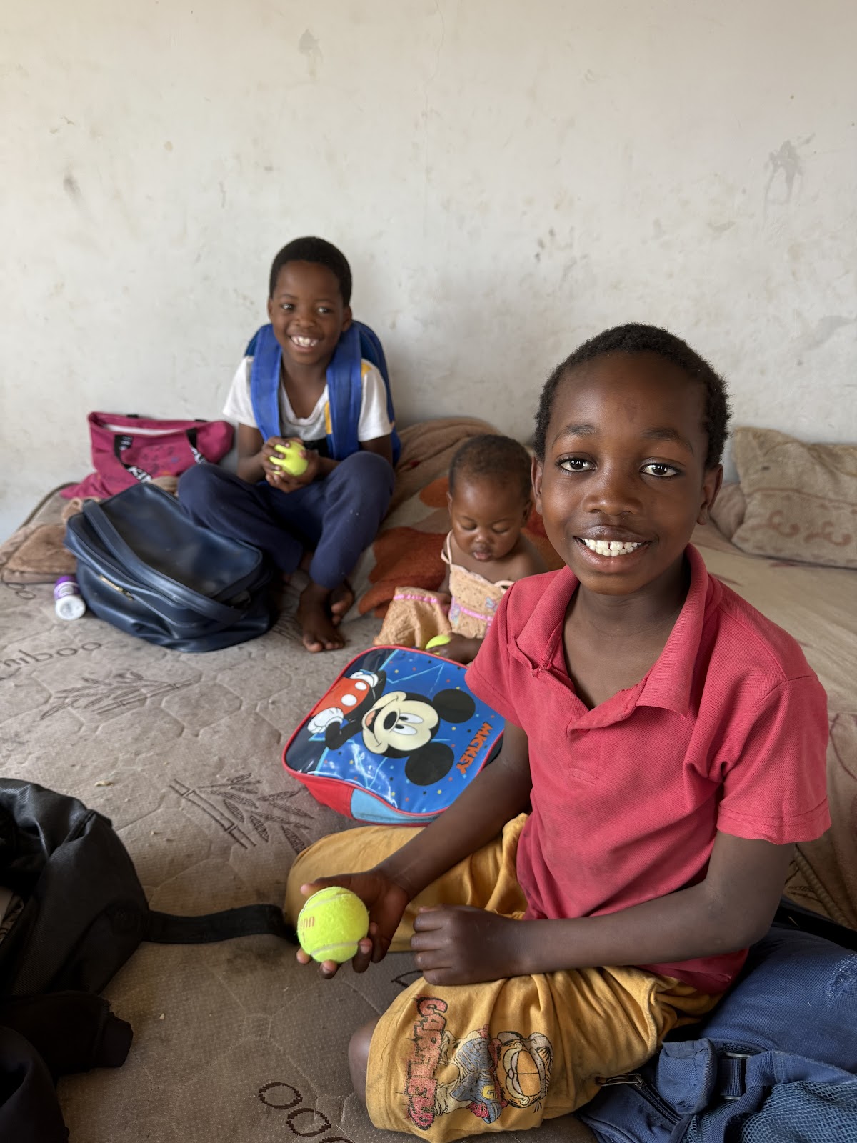 Baba Buthelezi's son, now grown, during a family visit