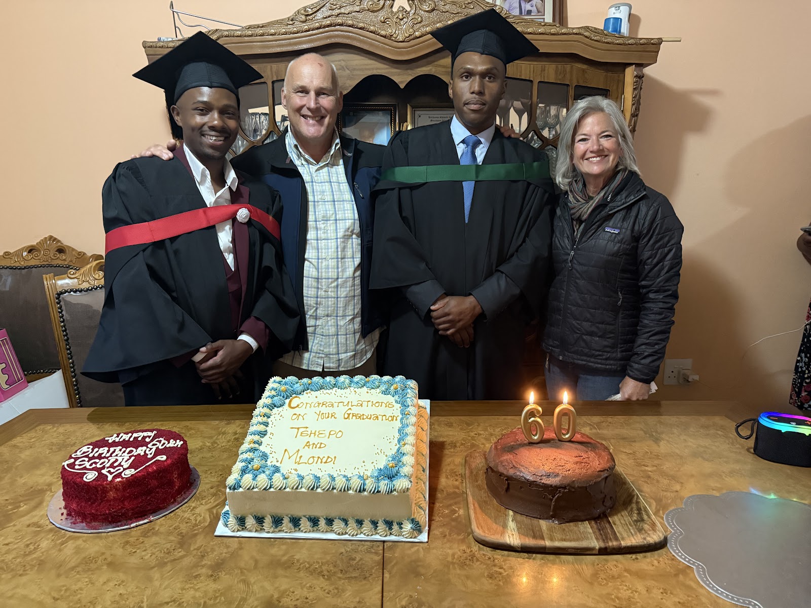 Family and friends celebrating the graduates together